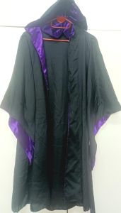 Kids Costumes to Hire - Robe - Black with purple detail - CHILD